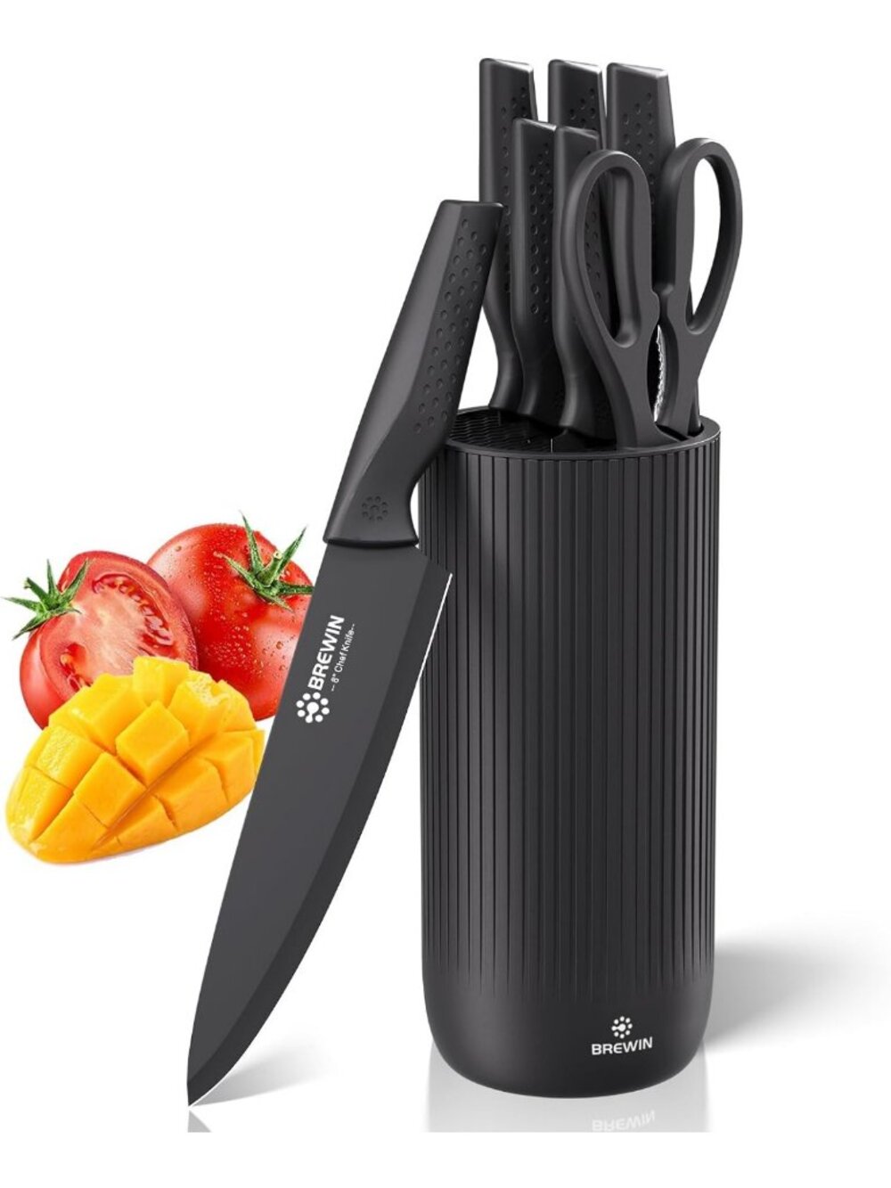 Essential Kitchen Knife Set with Universal Block - Perfect for Home, Apartment